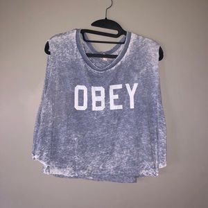 OBEY crop tank top